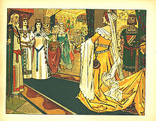 The evil Queen arrives at the wedding.