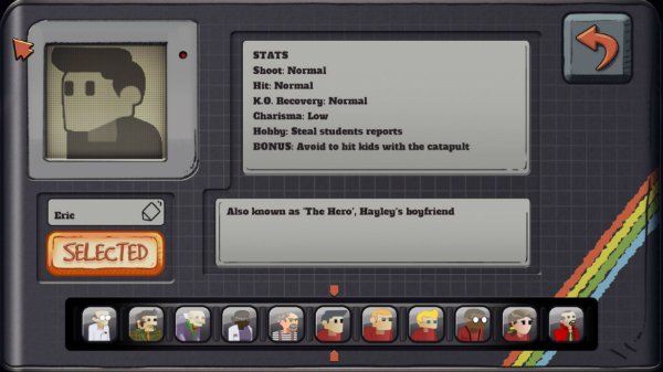 Skool Daze Reskooled Character Screen