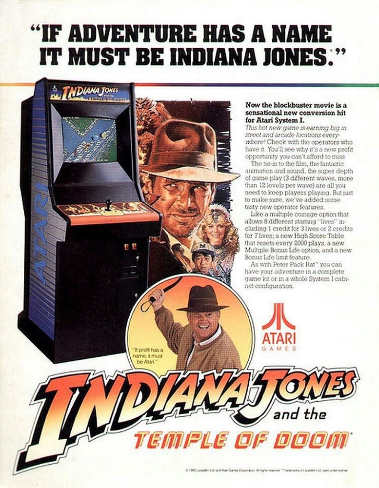 TEMPLE OF DOOM ARCADE FLYER